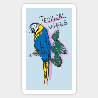 Parrot macaw tropical vibes Sticker